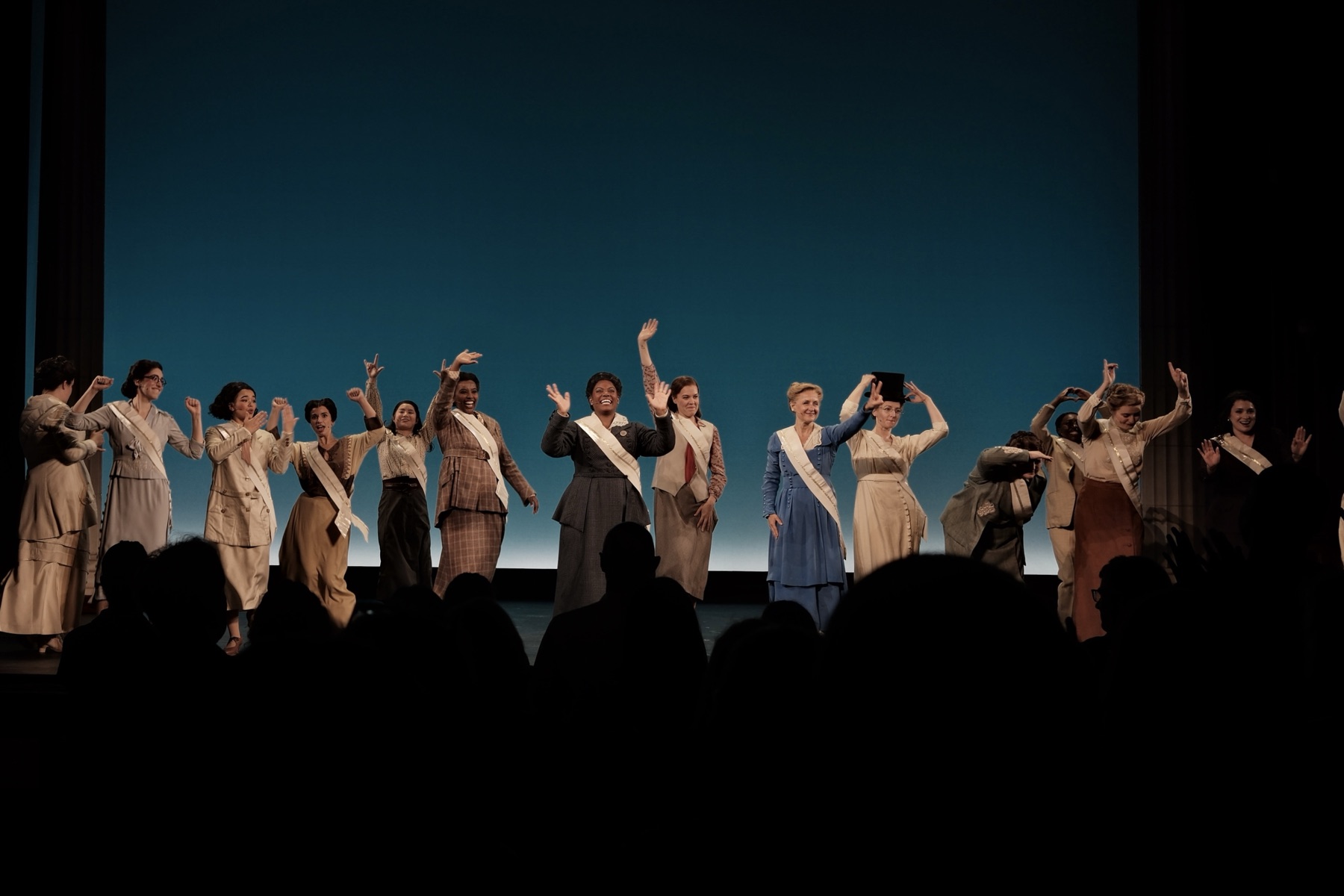 The Suffs company at curtain call — Keep Marching, Washington